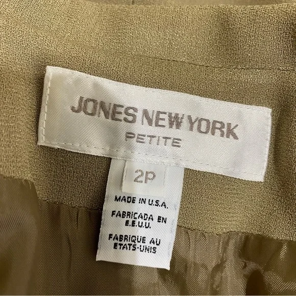 Jones New York Petite Khaki Beige Women’s Career Blazer - Picture 7 of 7